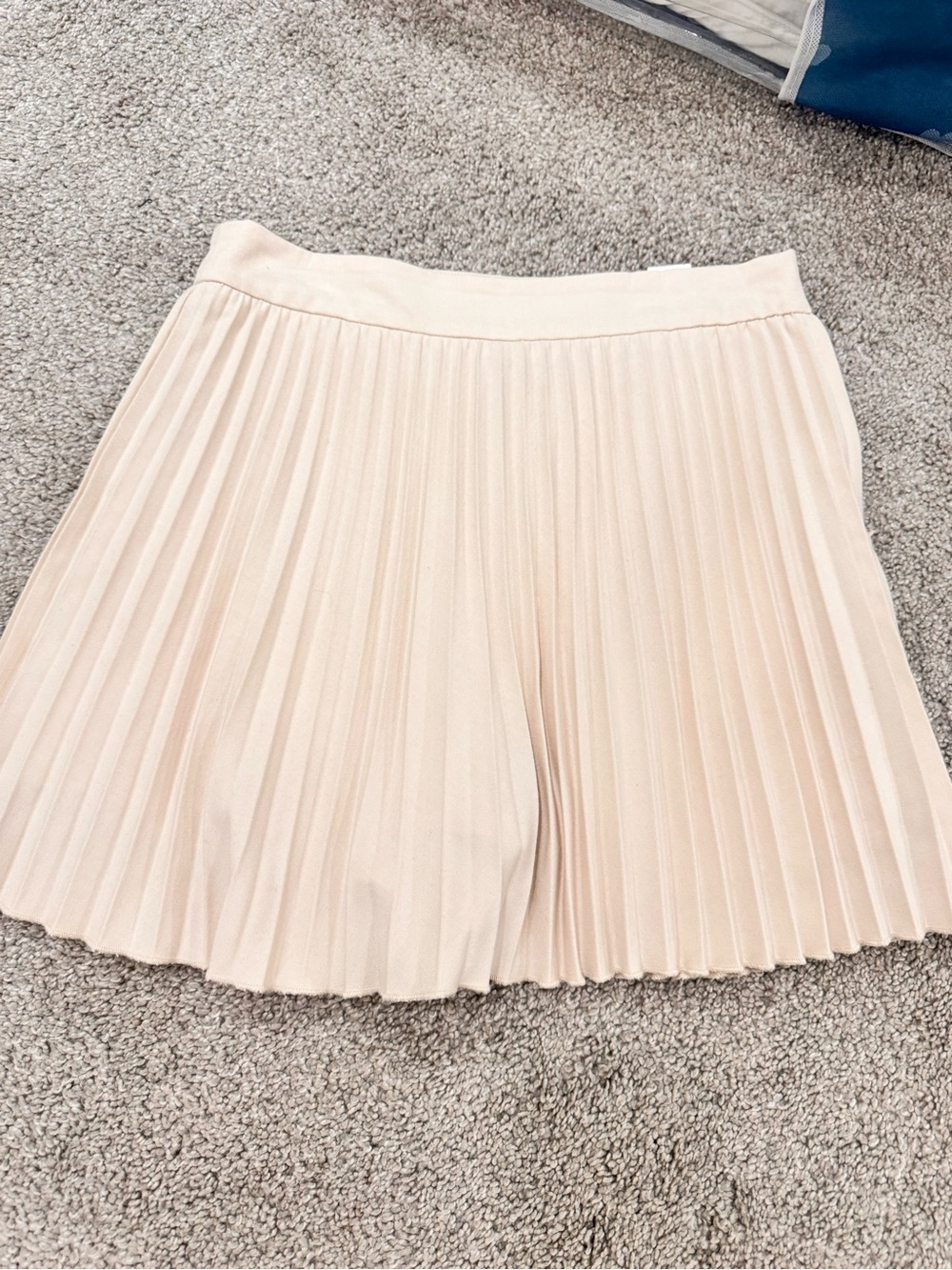 Zara Pleated Cream Skater Skirt